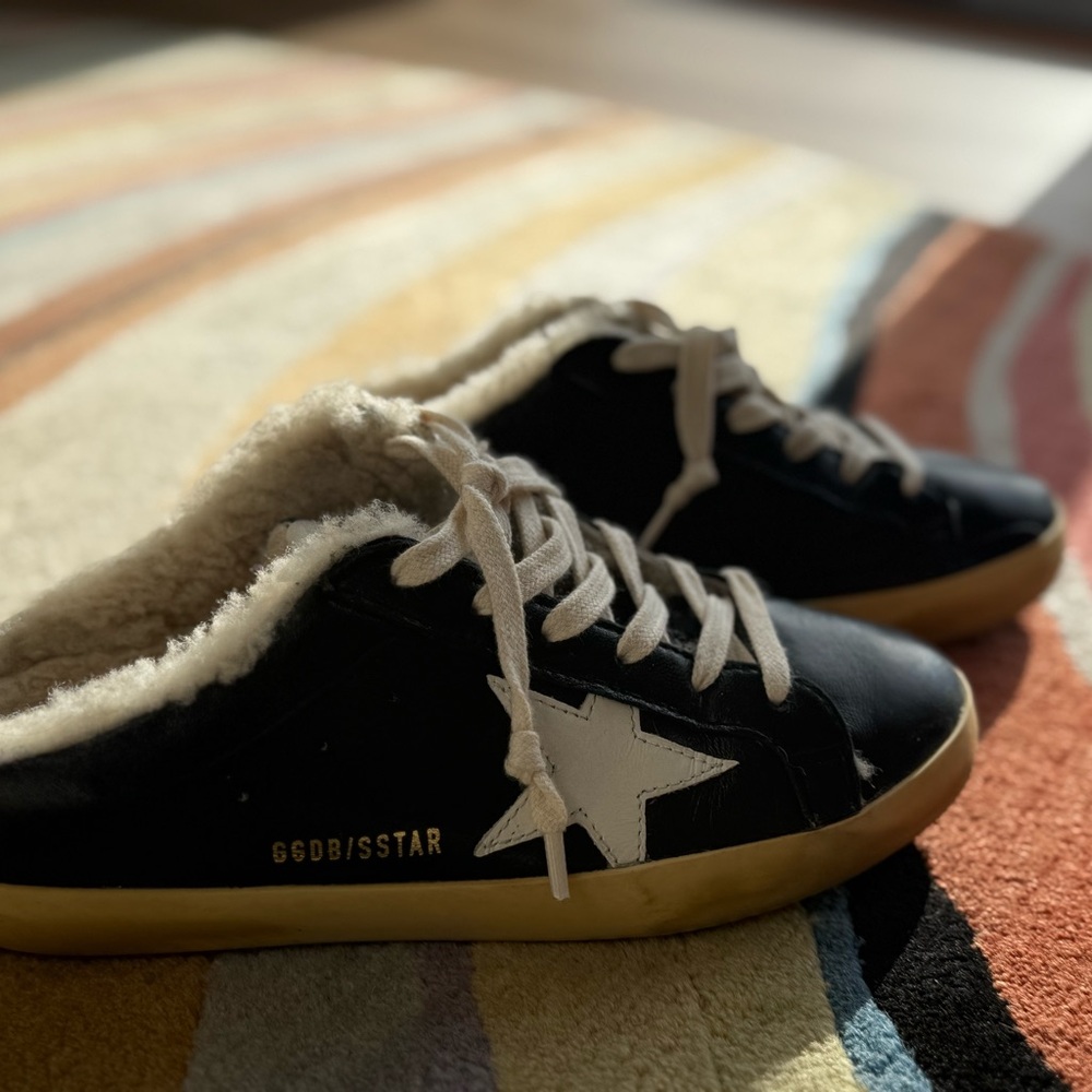 Golden Goose Women’s Super-Star Sabots with Shearling lining - Size 37